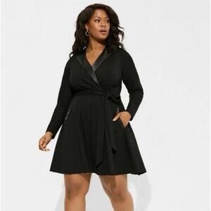 Torrid Tuxedo Skater Dress, Size 18